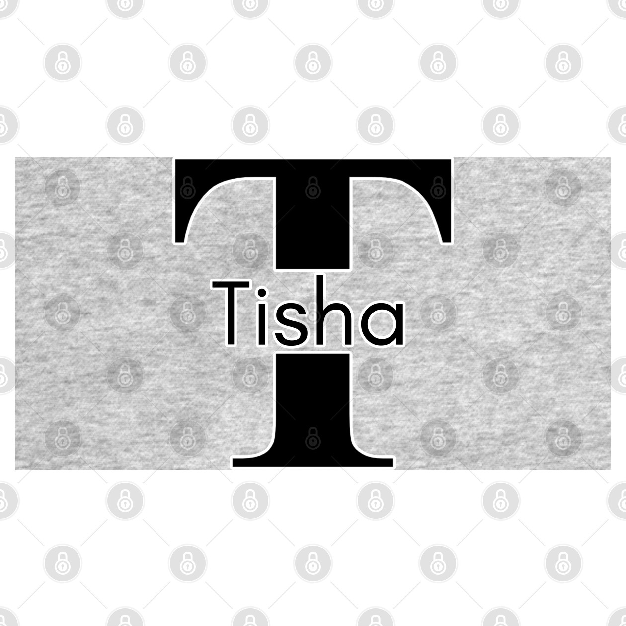 Initial T Monogram Tisha Name Label - Initial T Monogram Tisha Name