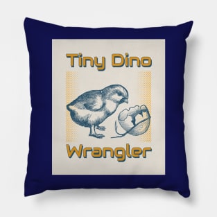 Tiny Dino Wrangler Funny Chicken Pillow