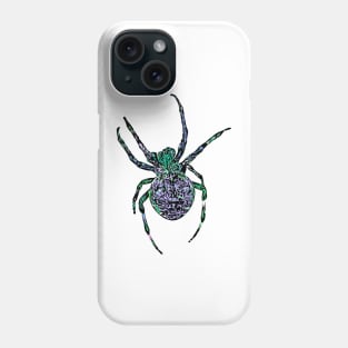 Zombie Spider Fierce Orb-Weaver Green Purple Phone Case