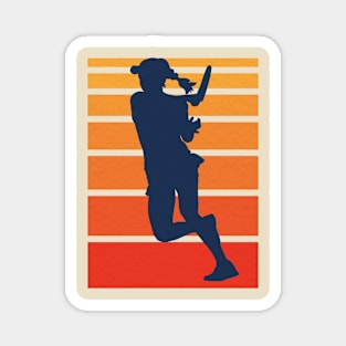 Vintage Tennis Silhouette Magnet