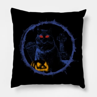 spooky halloween cat t-shirts Pillow