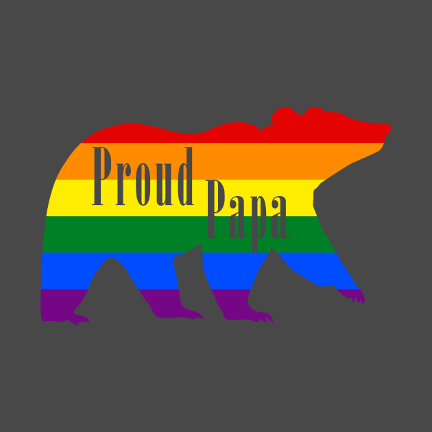 lgbtq Proud papa bear pride fathers day t-shirt by TracyMichelle