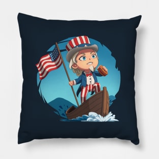 Uncle Sam Cartoon Pillow