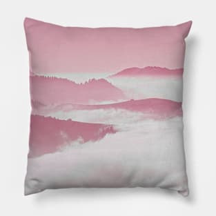 Fog Sea Pink / Swiss Artwork Photography Pillow