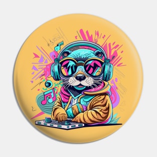 otter Dj 90s vibes Pin