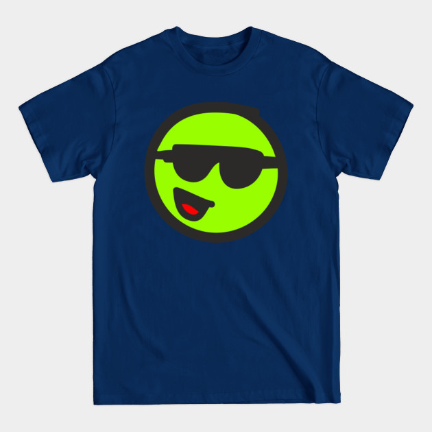 Disover Cool Smile Dude with Glasses - Cartoon T-Shirt - Smiley Face - T-Shirt