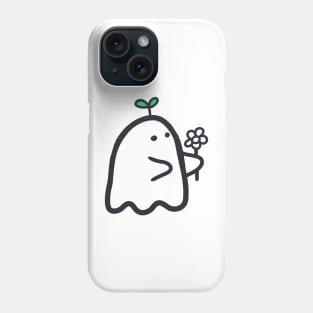 cute halloween flower holding ghost design Phone Case