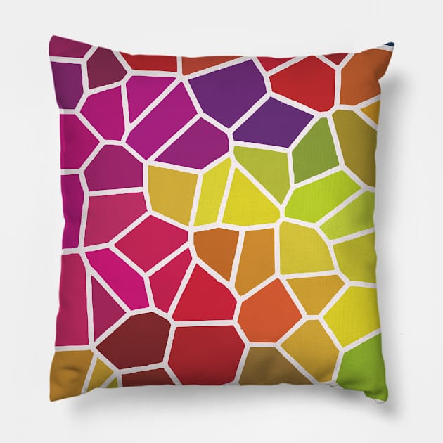 Colorful Rock Pattern Pillow by Faishal Wira