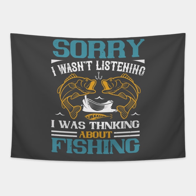 Thinking about fishing Tapestry by This n' That