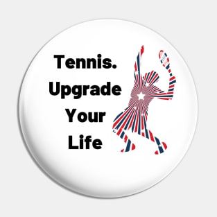 US Open Tennis USA Flag Silhouette Pin