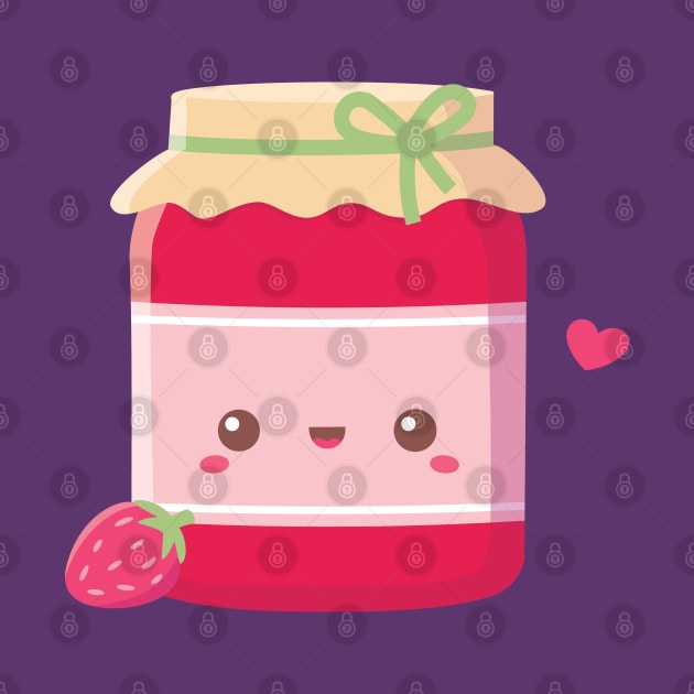 Cute Strawberry Jam Bottle by rustydoodle