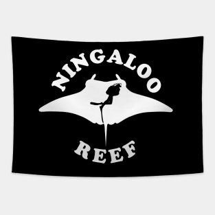 Ningaloo Reef Cral Bay Australia - Manta Ray Scuba Diving Tapestry