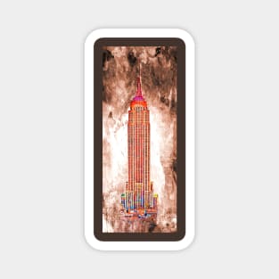 Empire State Building Grunge Magnet