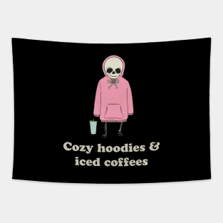 Cozy Hoodies & Iced Coffees Tapestry