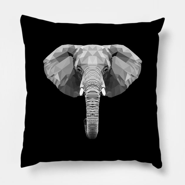 African Elephant 2 Pillow by Edwardmhz