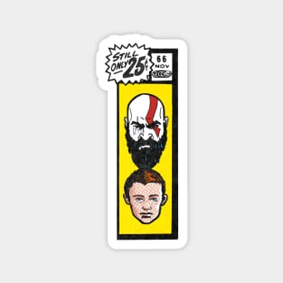 Comic book corner box - Kratos & Atreus God of War fan art Magnet