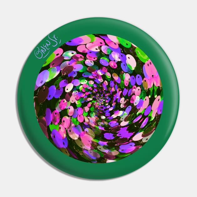 Confetti Purple/Green Pin by Owen St Merch