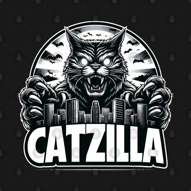 Catzilla by Tshirt Samurai