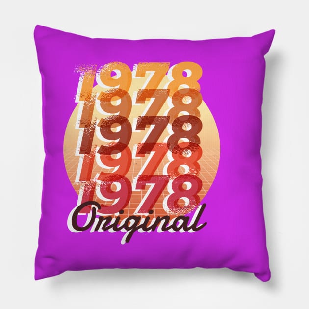 1978 birthday RETRO QUOTE LETTERING vintage birthday Pillow by Midoart