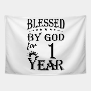Blessed By God For 1 Years Tapestry