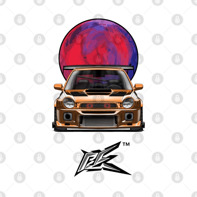 SUBARU IMPREZA WRX GC8 BUGEYE orange by naquash