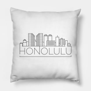 Honolulu Minimal Skyline Pillow