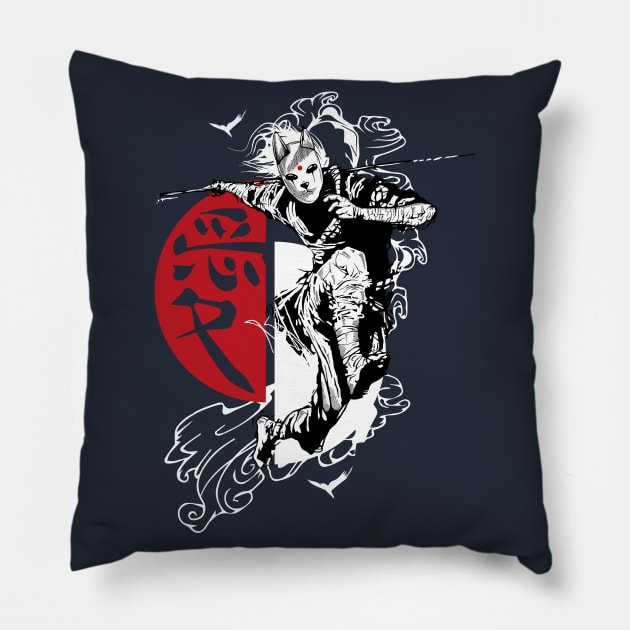 Ghost Warrior Pillow by raise