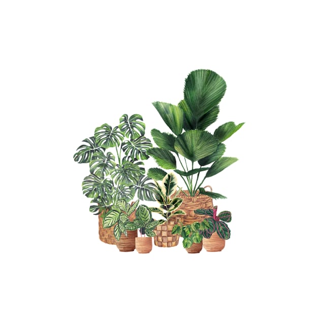 House Plants Art by gusstvaraonica