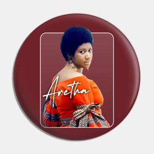 Aretha Franklin / Retro Soul Fan Design Pin