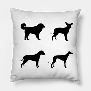 Black dog pack Pillow