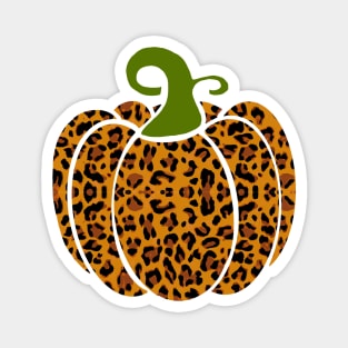 Cheetah Print Pumpkin Magnet