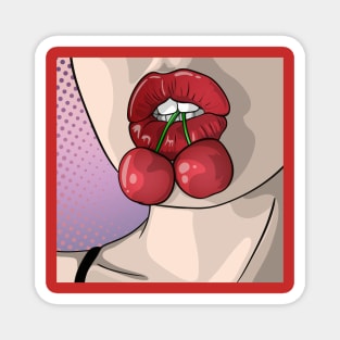 Cherries Pop Art Magnet