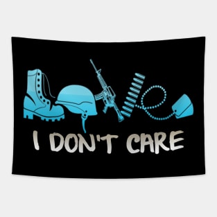 veterans day funny quotes I Don't Care Tapestry