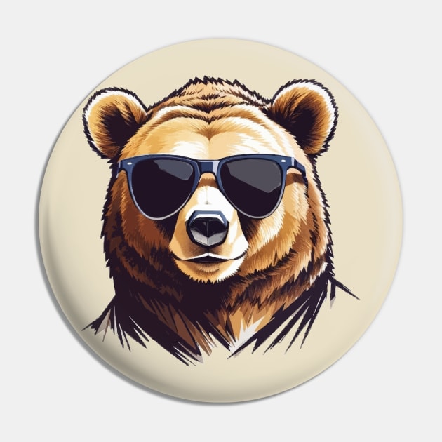 Cool Bear Pin by BearCaveDesigns