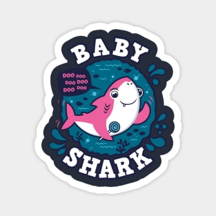 Baby Shark Girl (trace) Magnet