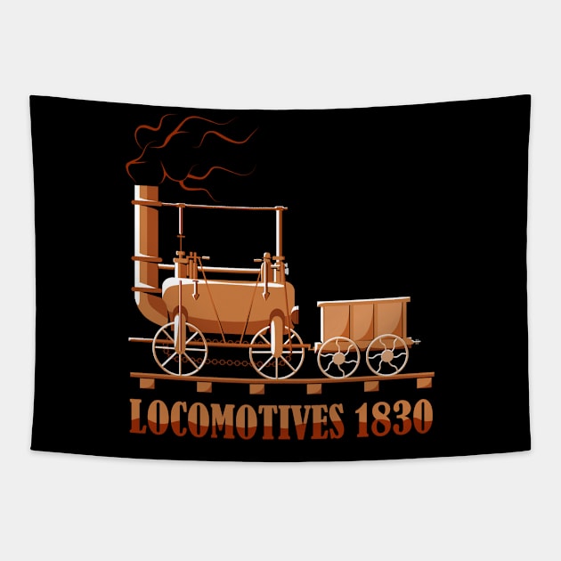 locomotives 1830 for toddler Tapestry by osvaldoport76