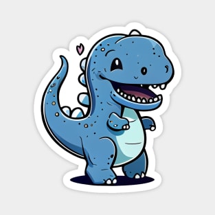 Happy Blue Dinosaur Magnet