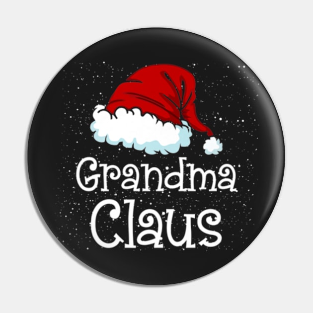 Grandma Caus Christmas Pajamas Santa Gift Premium Pin by GWCVFG