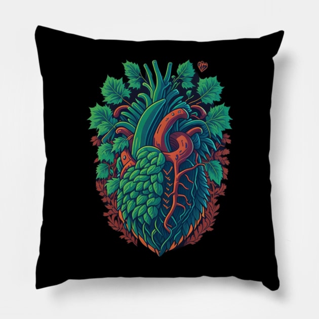 heart with hops Pillow by lkn