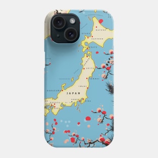 Japan travel poster Phone Case