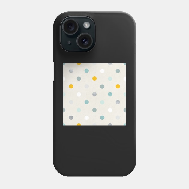 Modern Polka Dots in Beachy Blue Phone Case by greenoriginals