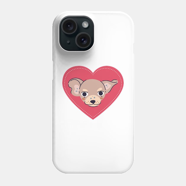 My Chihuahua is my Valentine Phone Case by greenoriginals