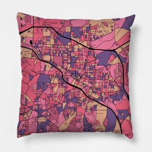 Durham Map Pattern in Purple & Pink Pillow