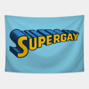 Supergay (blue) Tapestry