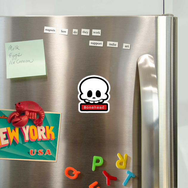 Bonehead – Funny Goofy Halloween Skeleton Skull by Butter Creative