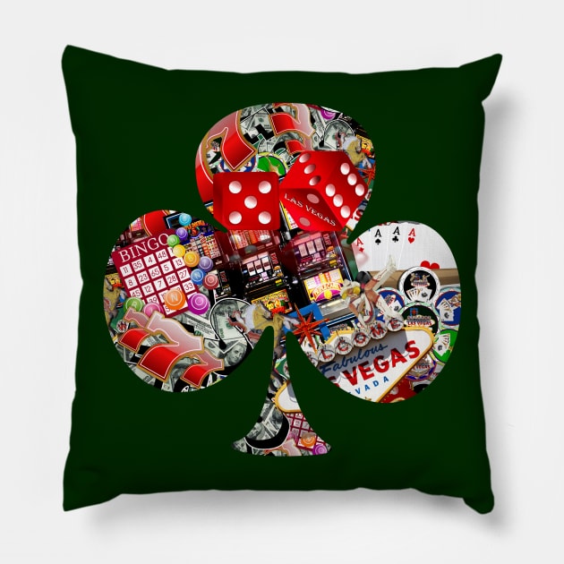 Club Playing Card Shape Pillow by Gravityx9