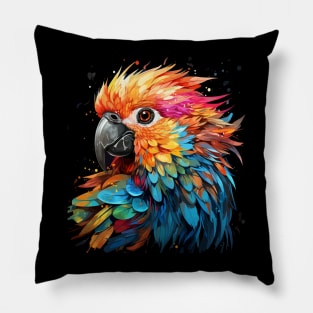 Parakeet Rainbow Pillow