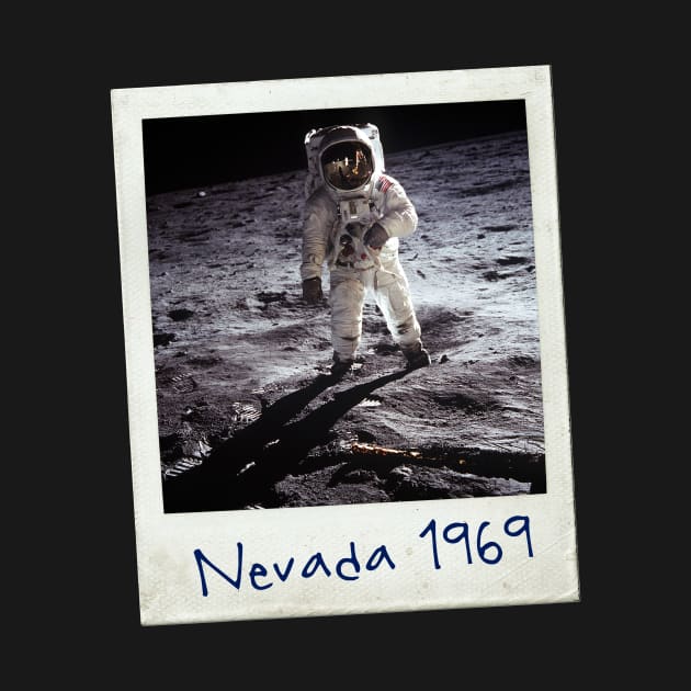 Nevada 1969 Fake Moon Landing T Shirt Conspiracy Theory by jaybeebrands