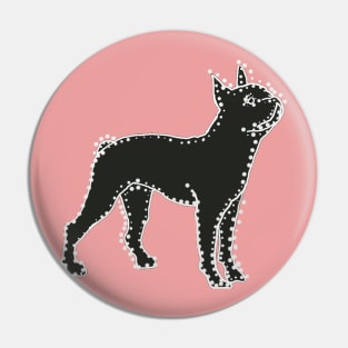 Connect The Boston Terrier Dots Pin