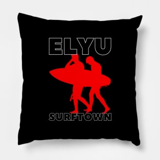 ELYU SURFTOWN - FRIENDS GOING FOR A SURF IN RED Pillow